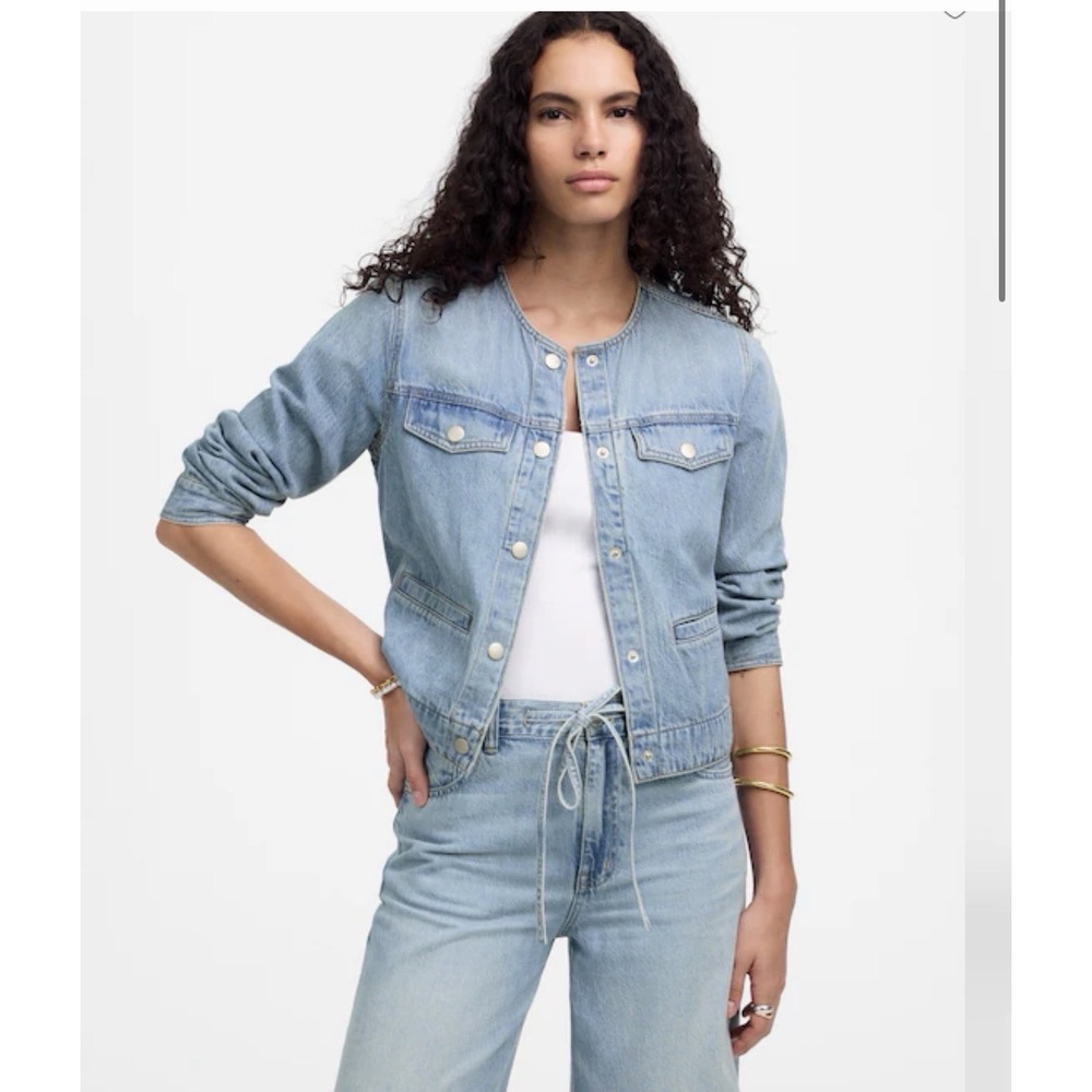 MADEWELL XXS Cinched Lady Jacket in Ashbury Wash: Airy Denim NV323